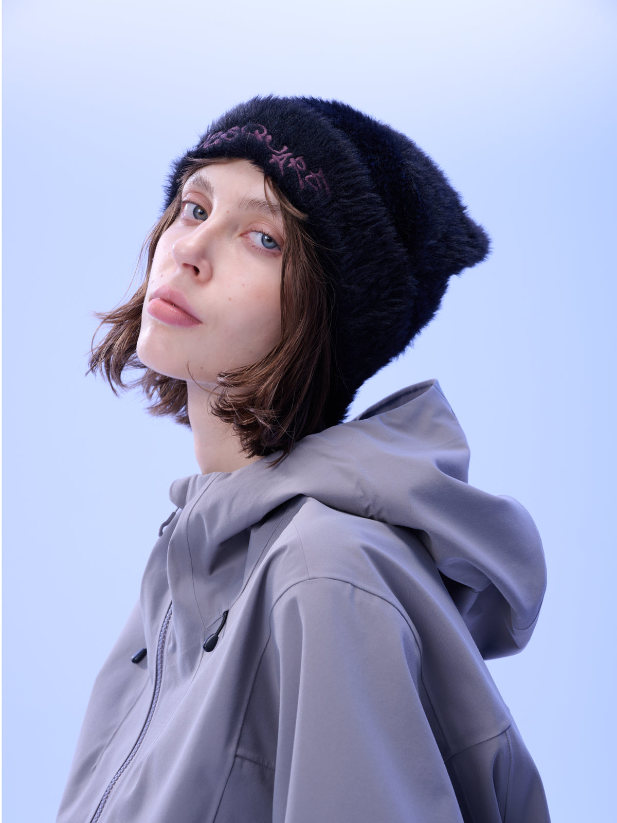 Black Fuzzy Cuff Beanie