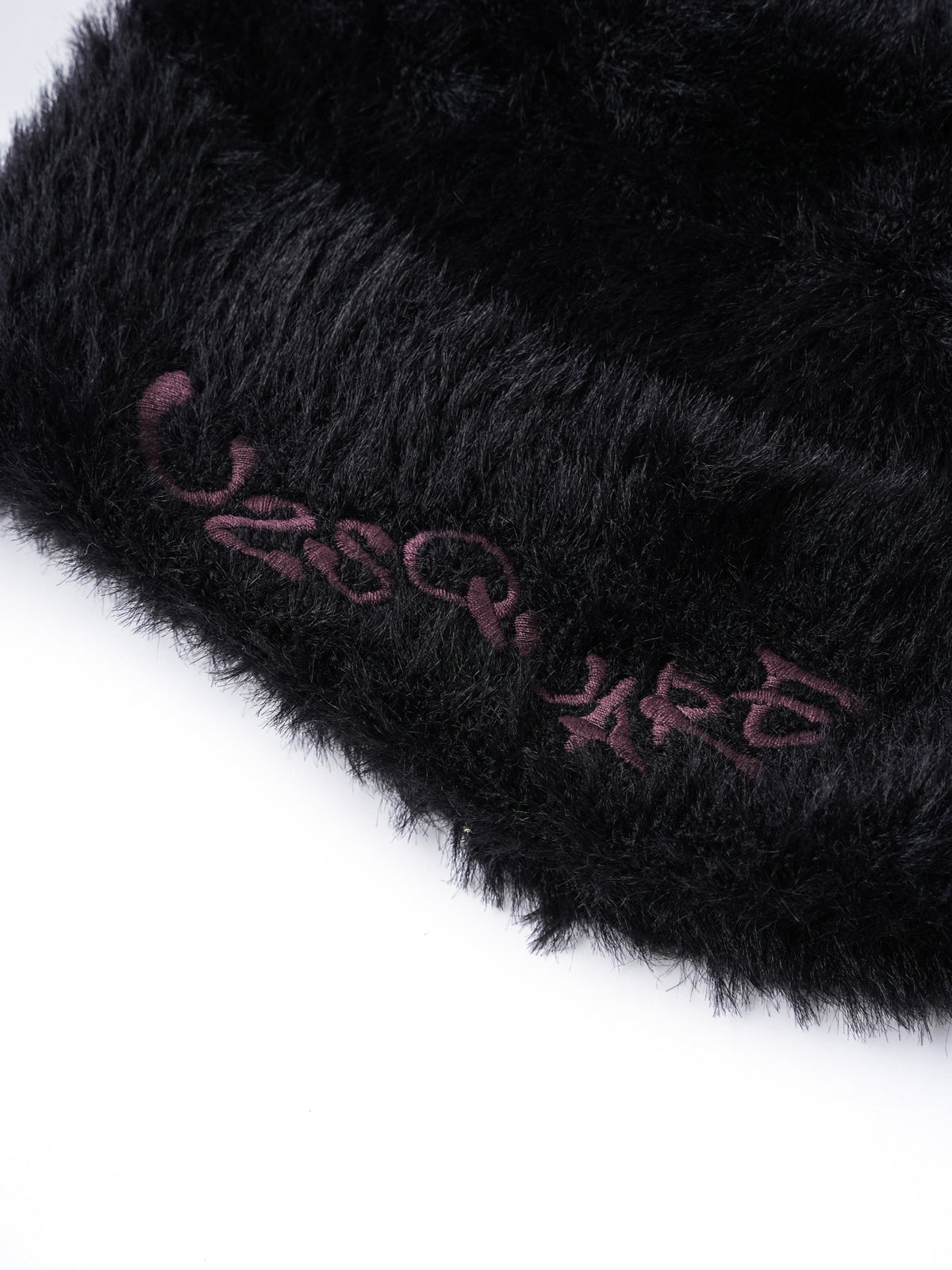 Black Fuzzy Cuff Beanie