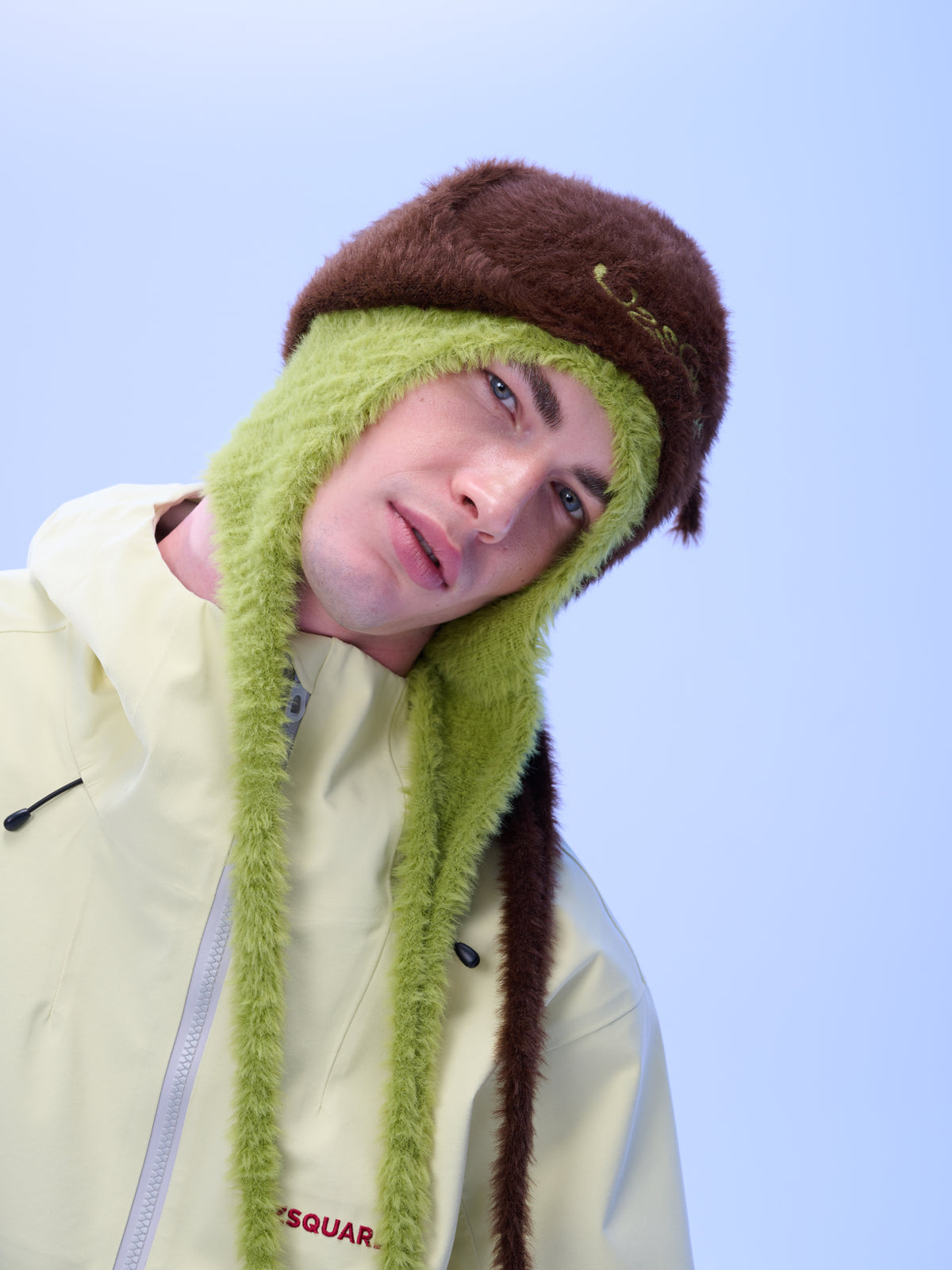 KIWI Fuzzy Earflap Beanie