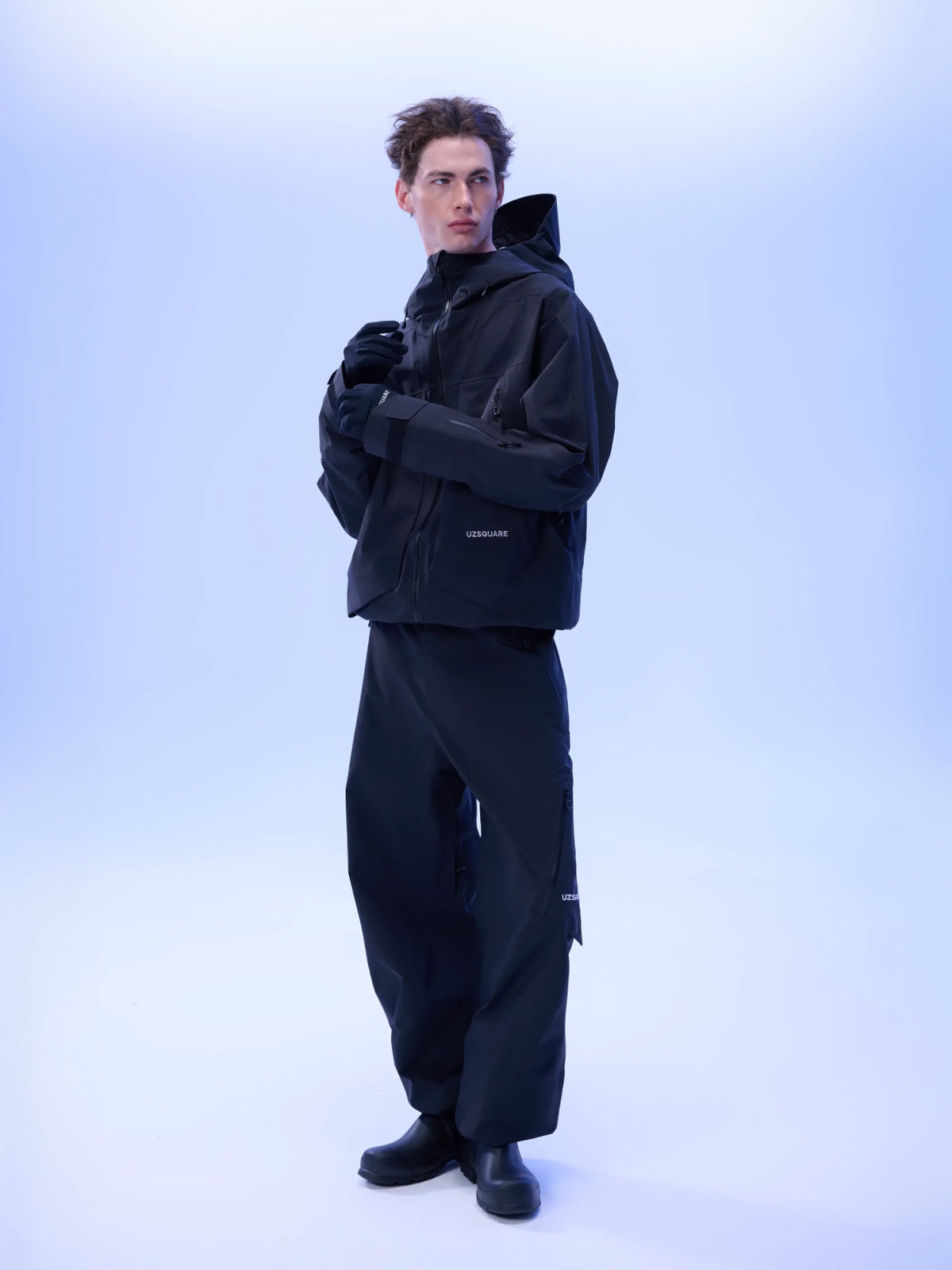 Men's FREERUSH Waterproof 3L Snowboard Jacket in Black