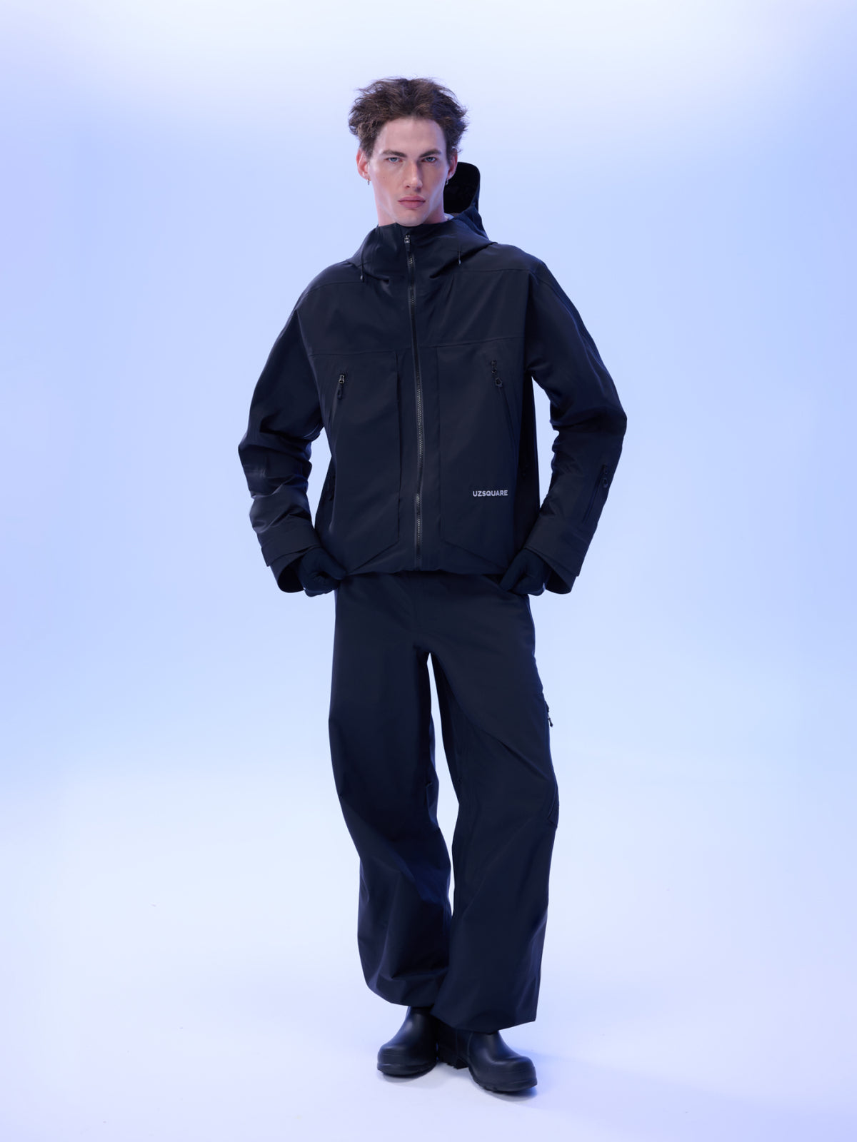 Men's FREERUSH Waterproof 3L Snowboard Jacket in Black