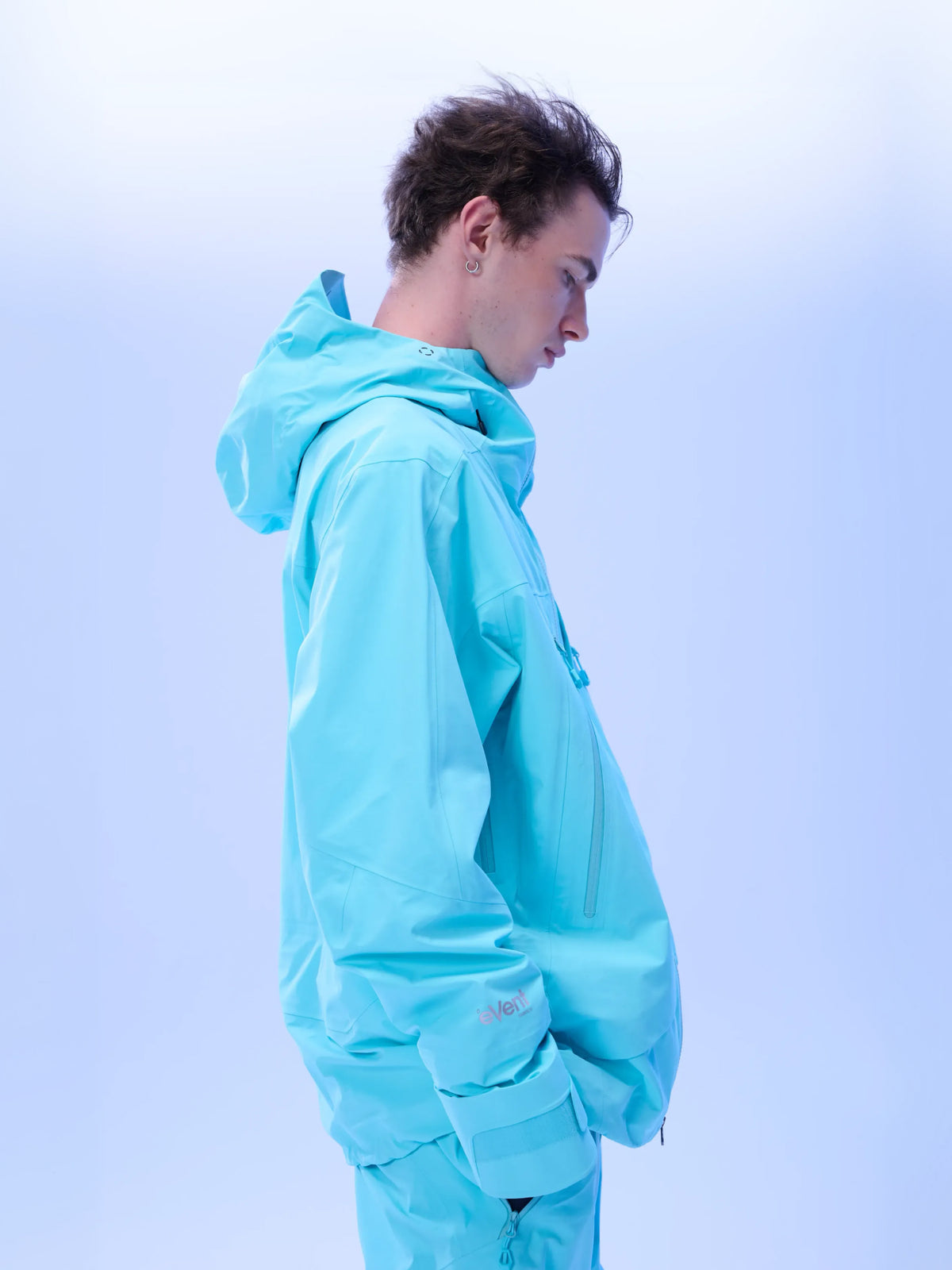 Men's FREERUSH Waterproof 3L Snowboard Jacket in Lake Blue