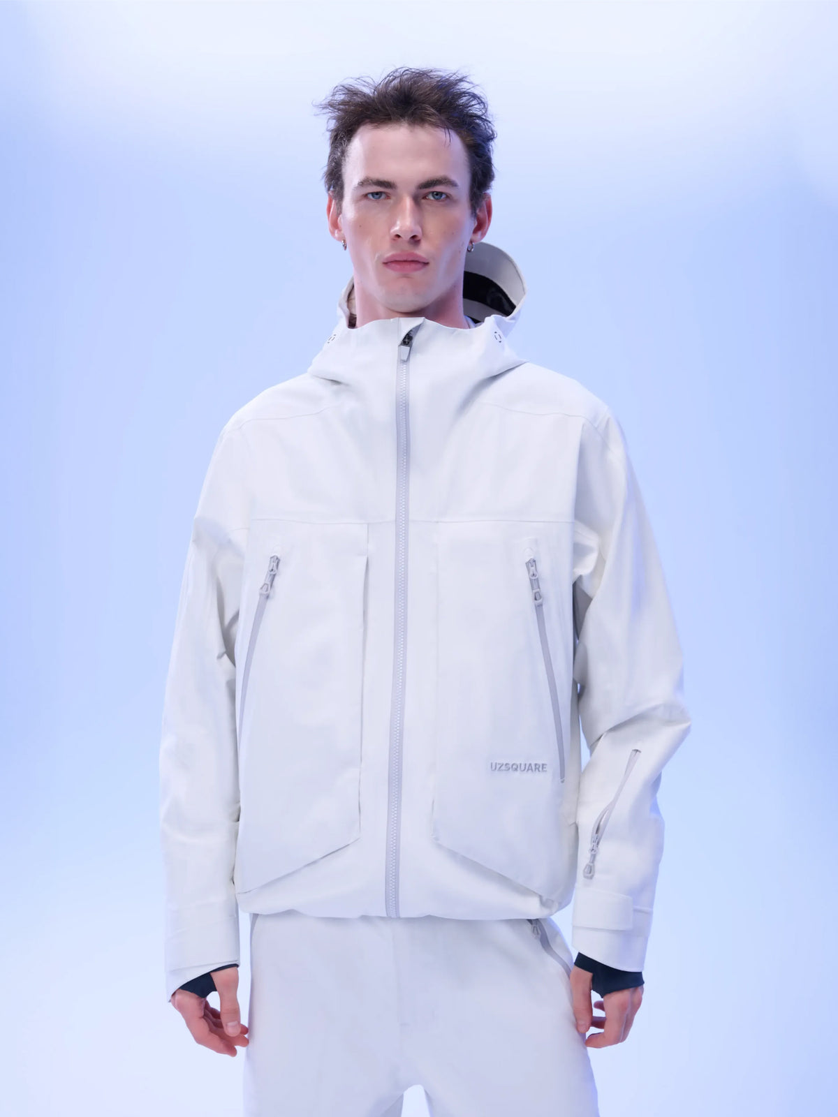 Men's FREERUSH Waterproof 3L Snowboard Jacket in White