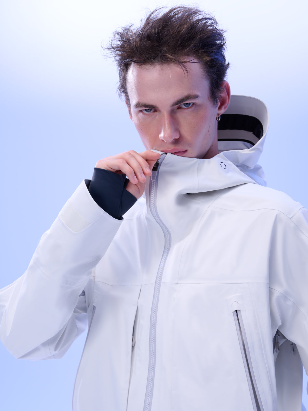 Men's FREERUSH Waterproof 3L Snowboard Jacket in White
