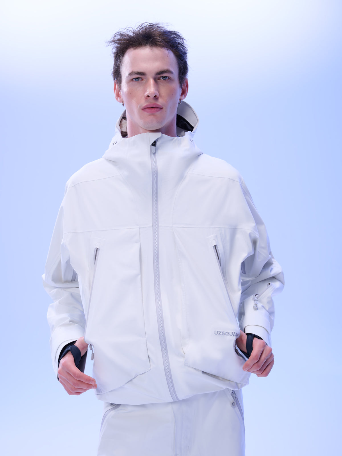 Men's FREERUSH Waterproof 3L Snowboard Jacket in White