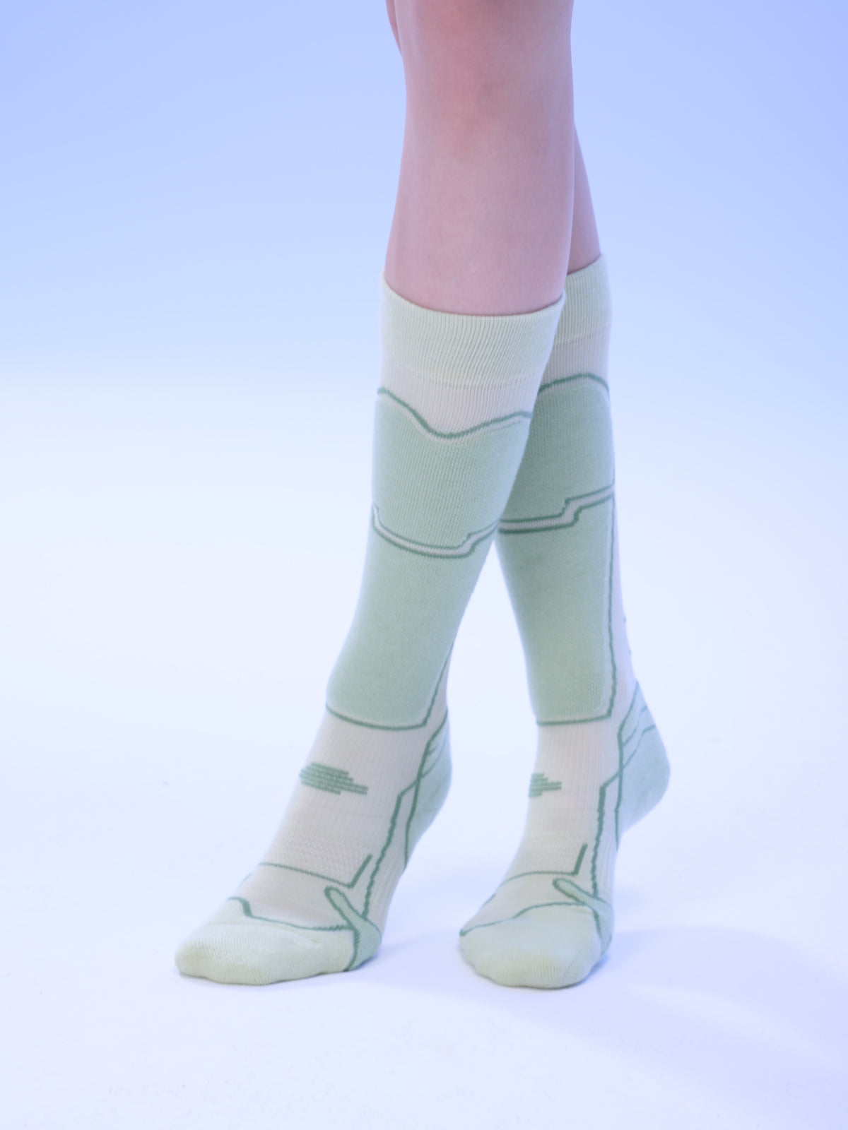 Performance Ski & Snowboard Socks in Light green
