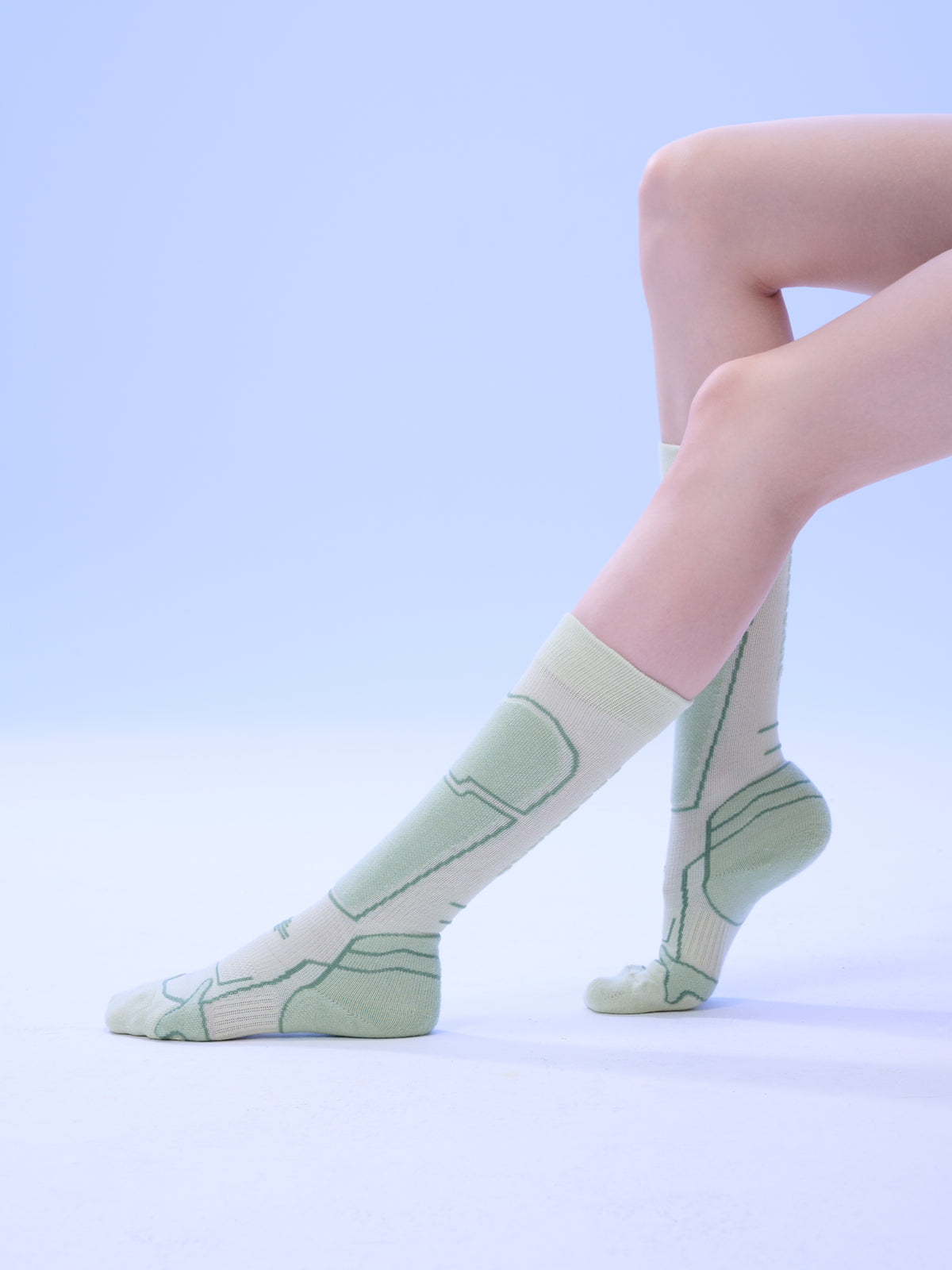 Performance Ski & Snowboard Socks in Light green