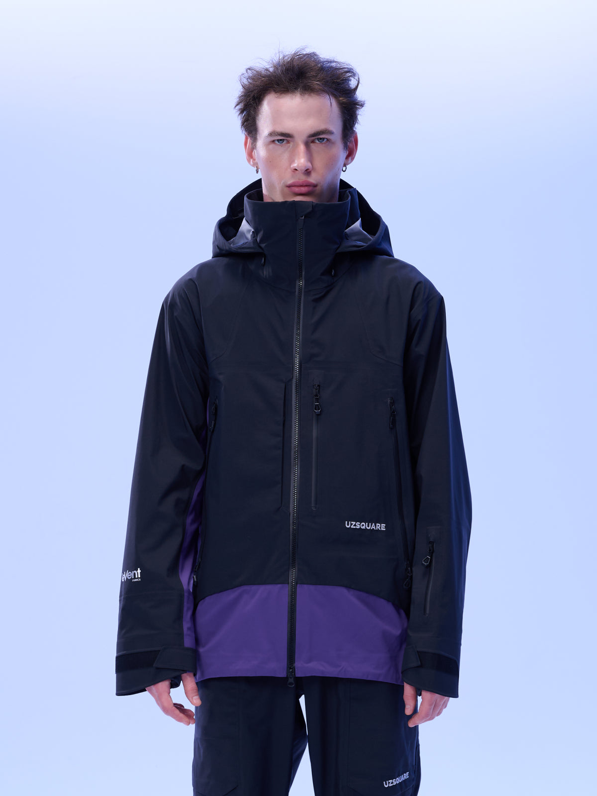 Men's TEAM 2.0 Waterproof 3L Snowboard Jacket — Black/Purple in Black/Purple