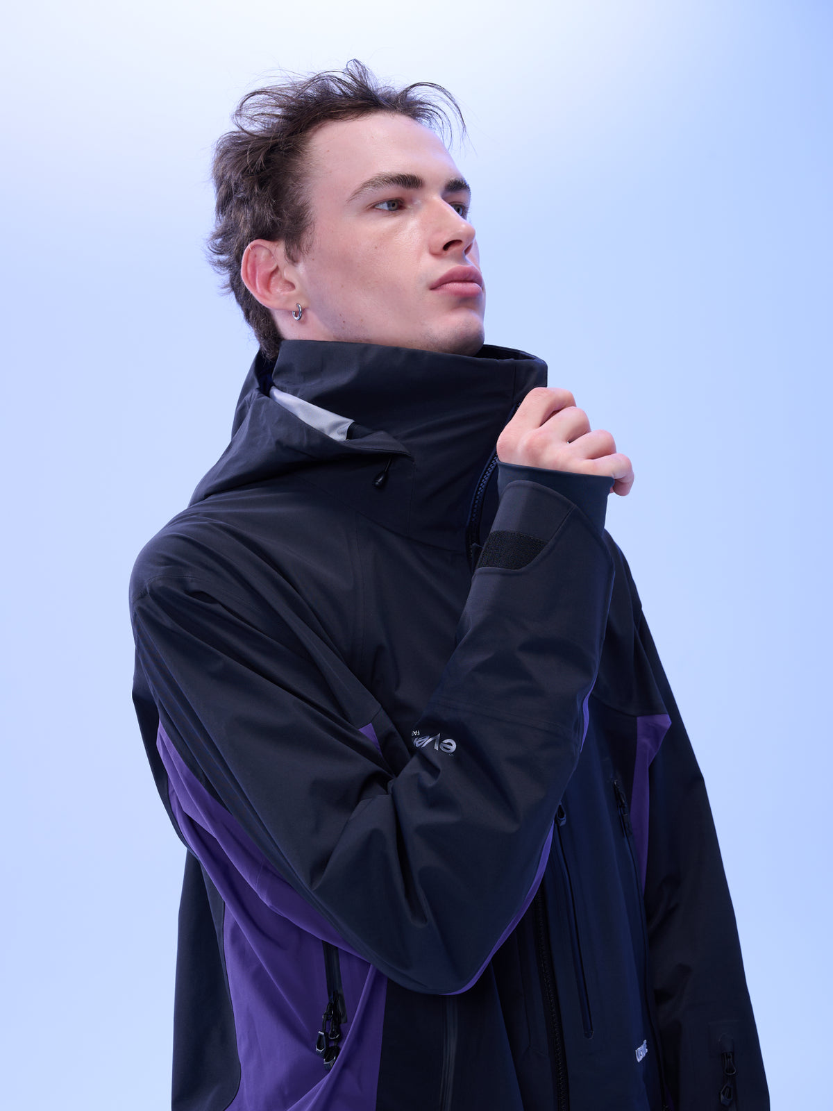 Men's TEAM 2.0 Waterproof 3L Snowboard Jacket — Black/Purple in Black/Purple