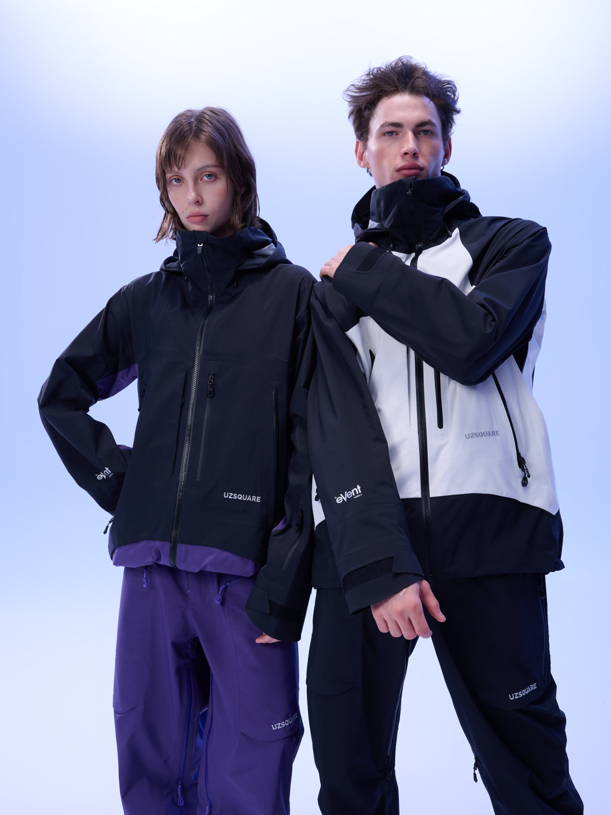 Women's TEAM 2.0 Waterproof 3L Snowboard Jacket — Black/Purple in Black/Purple