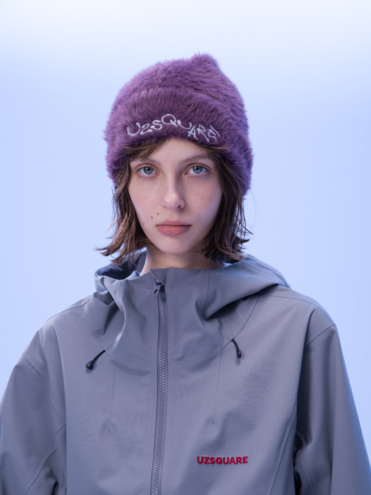 Purple Fuzzy Cuff Beanie