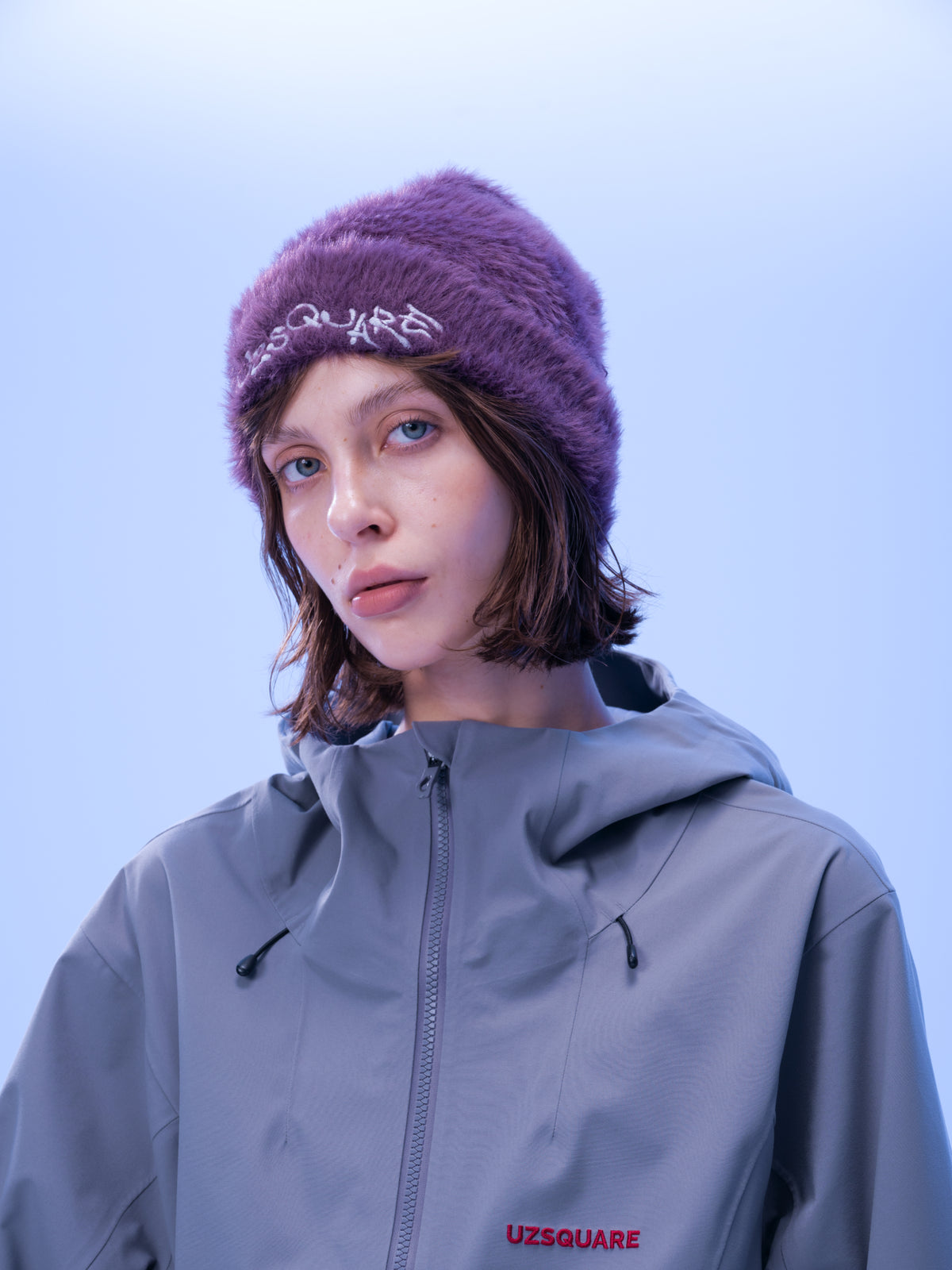 Purple Fuzzy Cuff Beanie