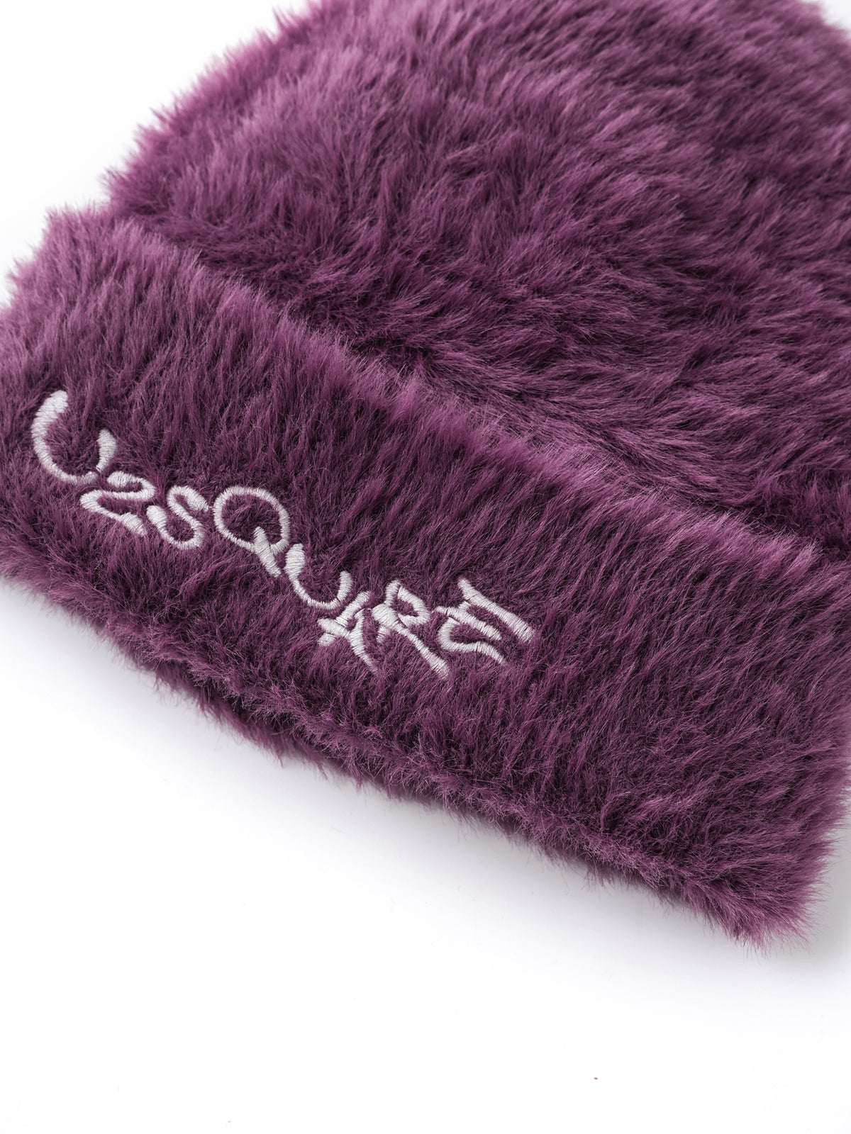Purple Fuzzy Cuff Beanie