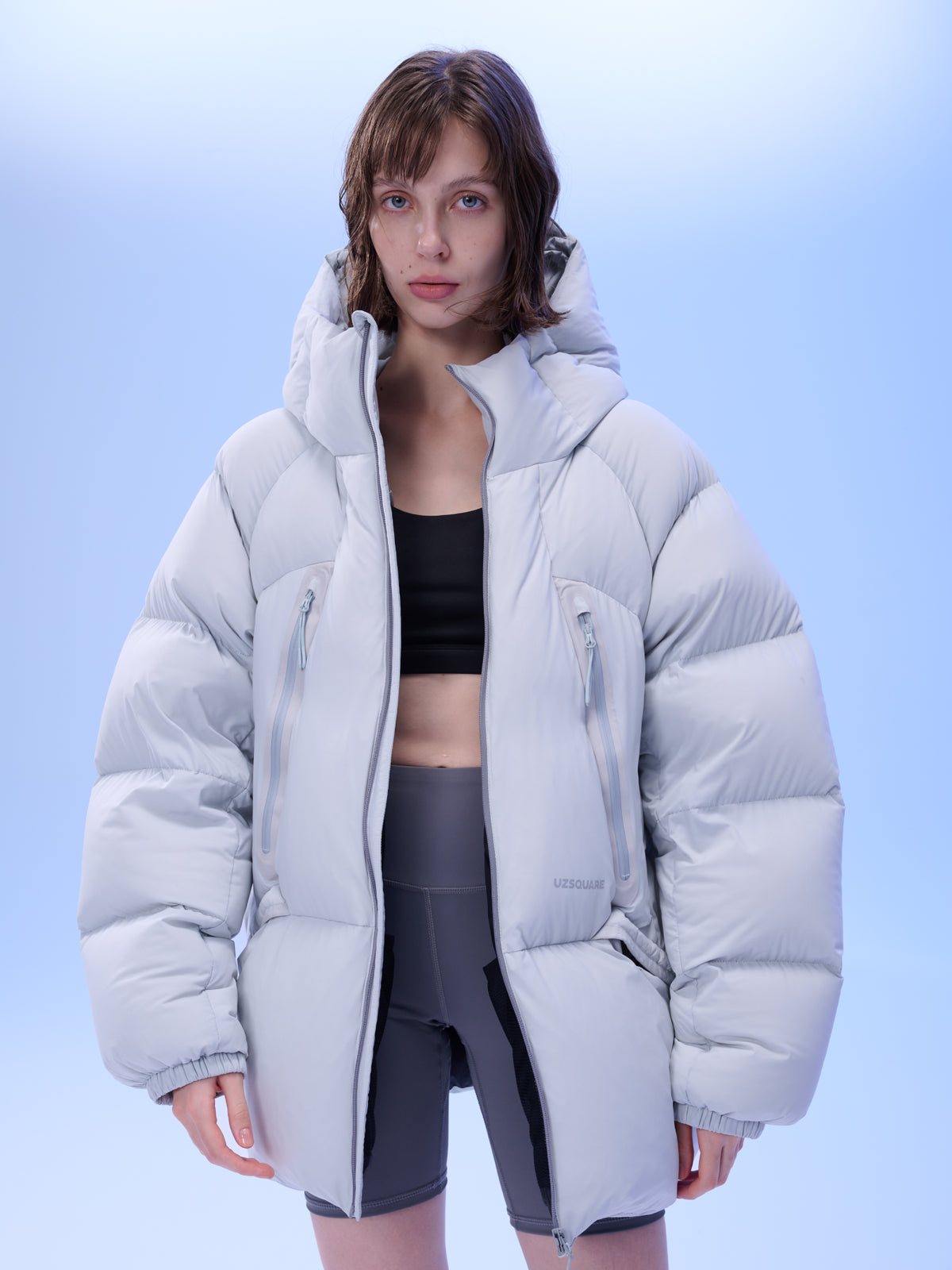 UZSQUARE Unisex Hooded Down Jacket