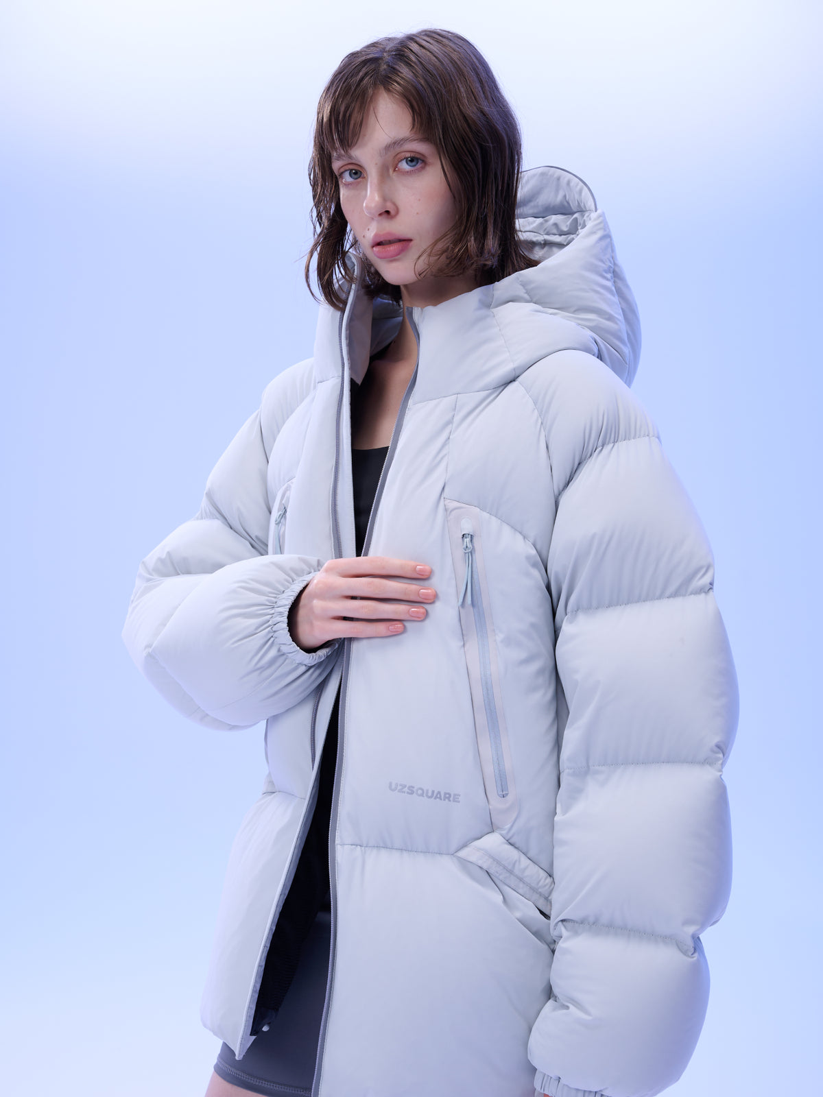 UZSQUARE Unisex Hooded Down Jacket