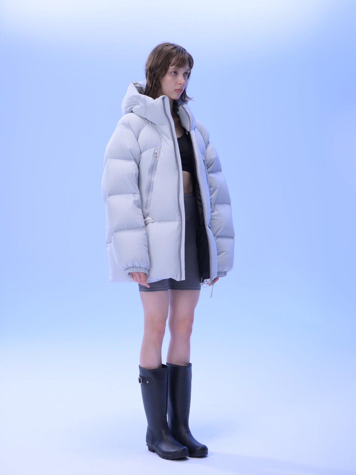 UZSQUARE Unisex Hooded Down Jacket