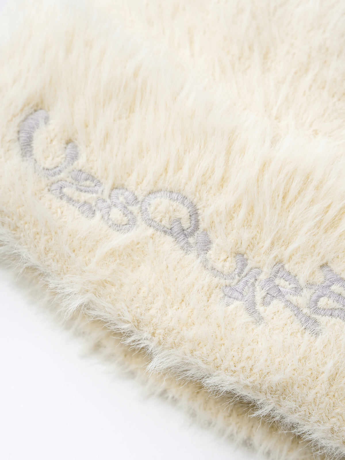 White Fuzzy Cuff Beanie