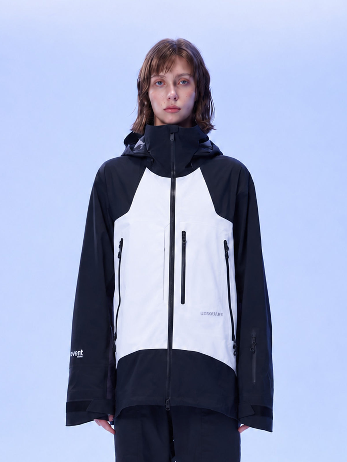 Women's TEAM 2.0 Waterproof 3L Snowboard Jacket — Black/White in Black/White