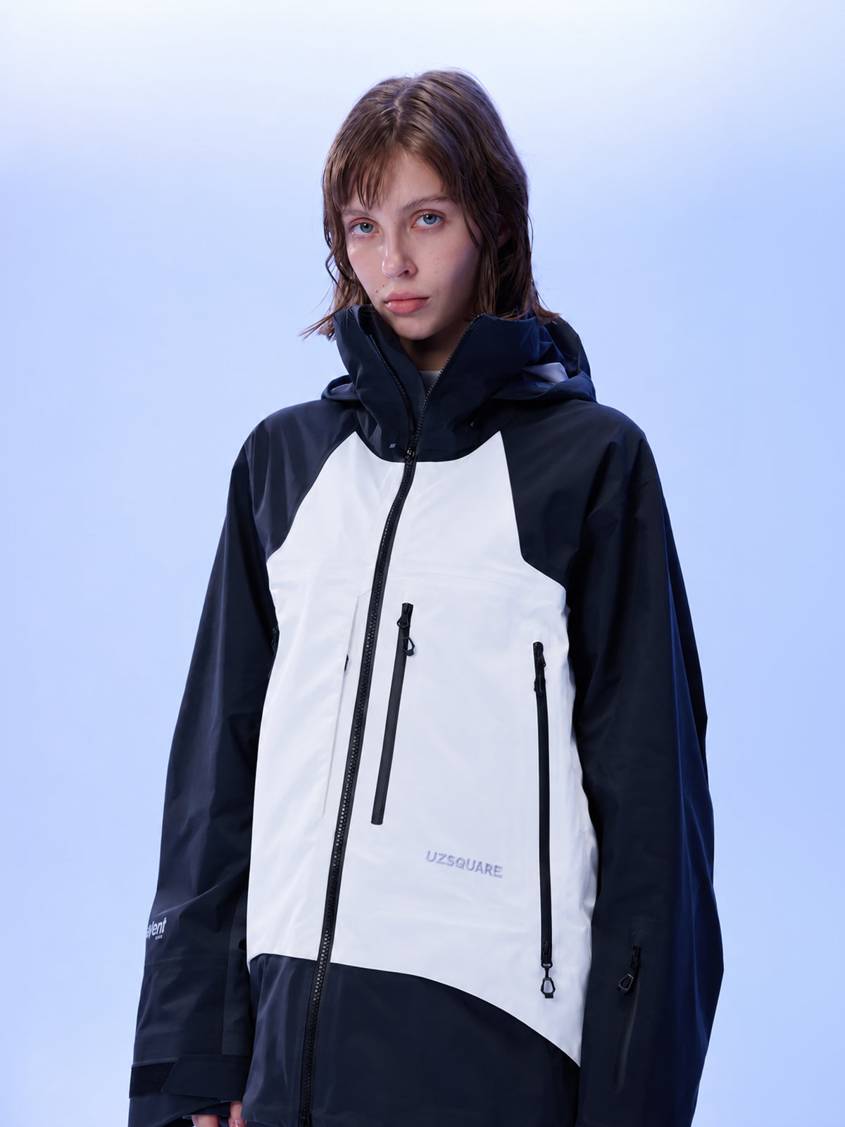 Women's TEAM 2.0 Waterproof 3L Snowboard Jacket — Black/White in Black/White