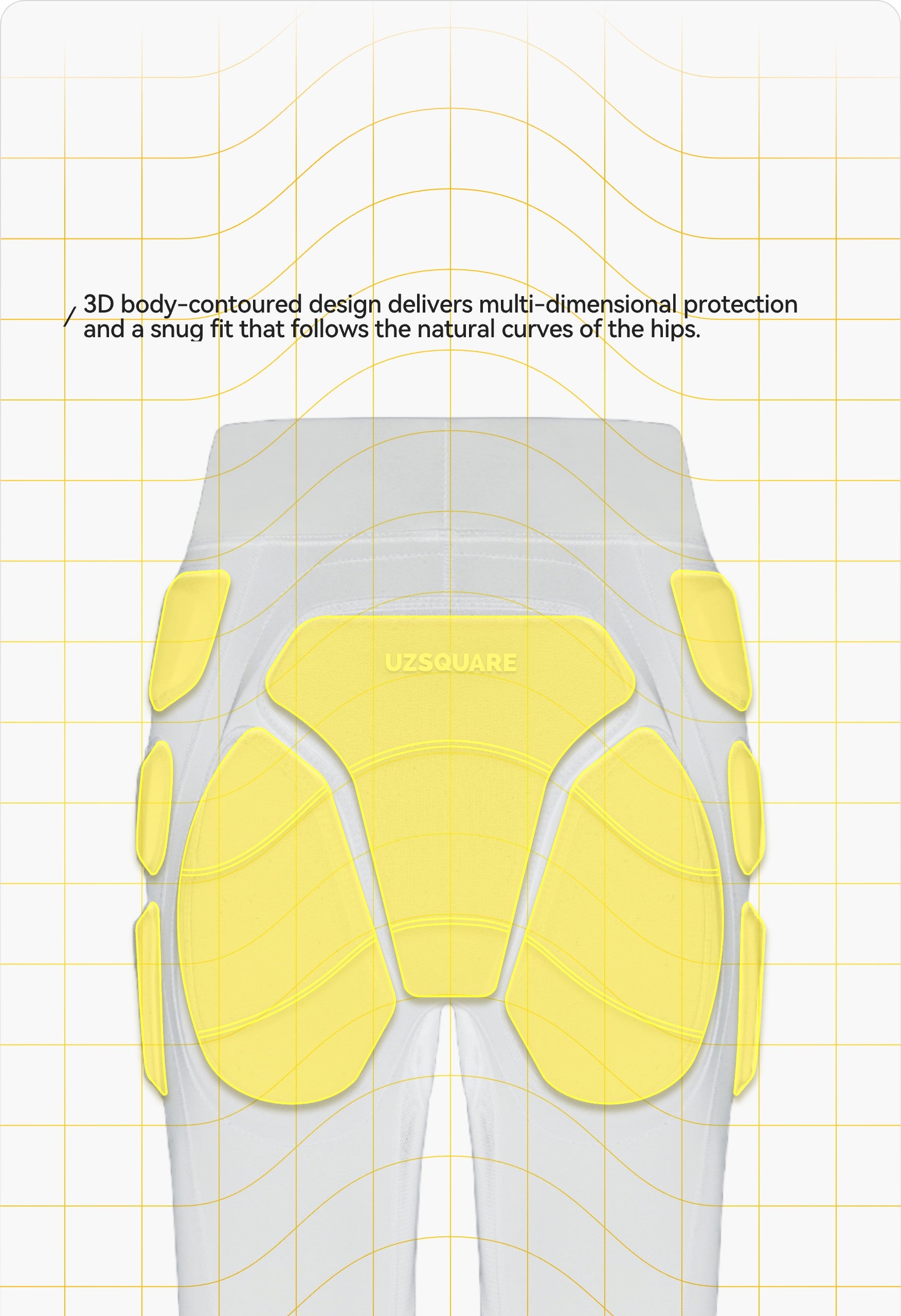 UZSQUARE Protective Hip Pads for Snowboarding & Skiing