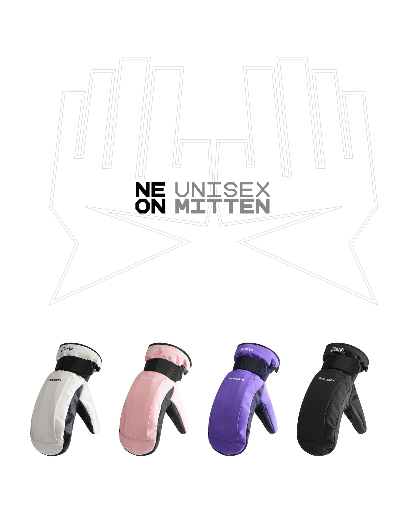 NEON Unisex Snowboard Mittens