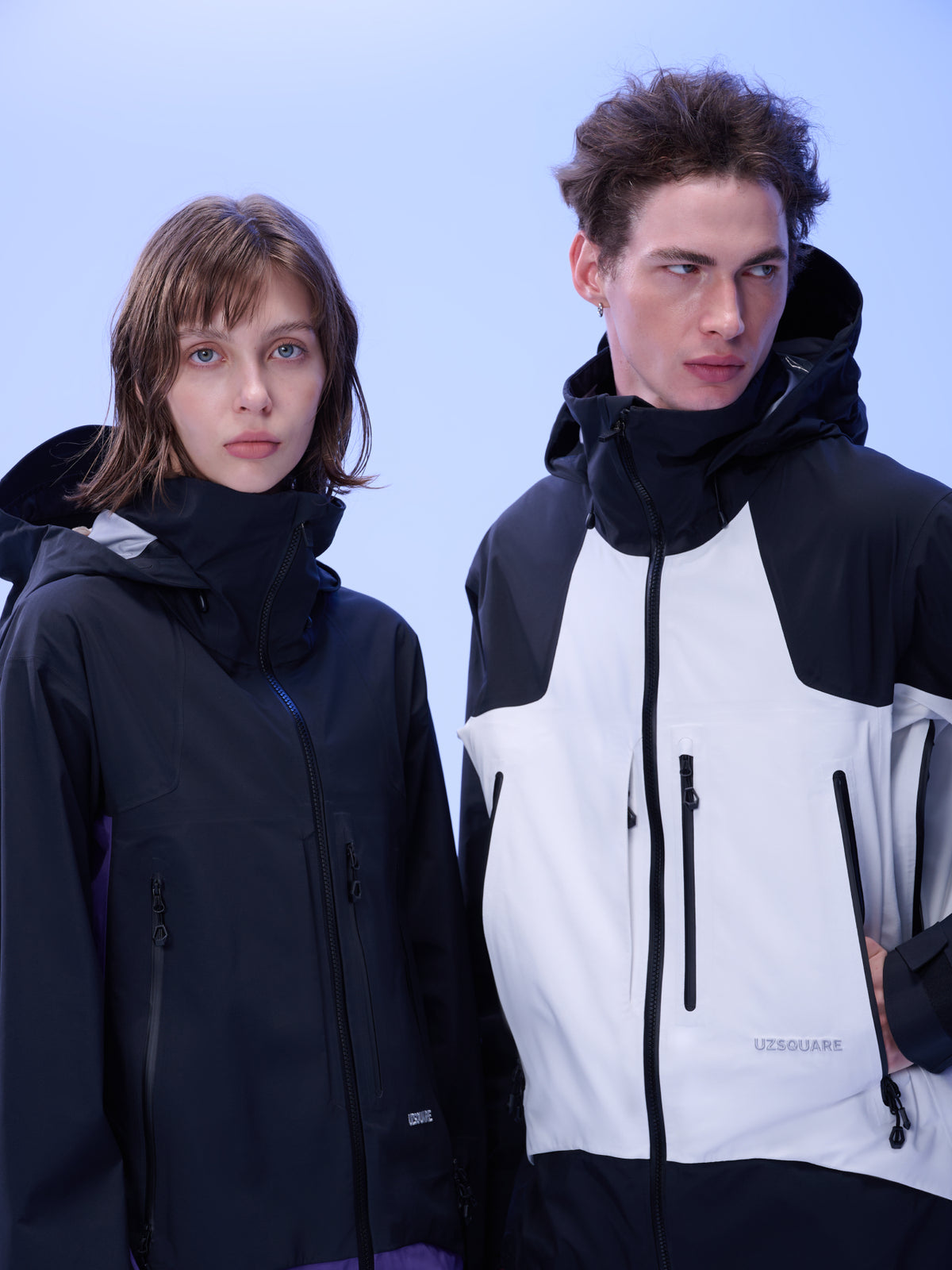 Men's TEAM 2.0 Waterproof 3L Snowboard Jacket — Black/White in Black/White