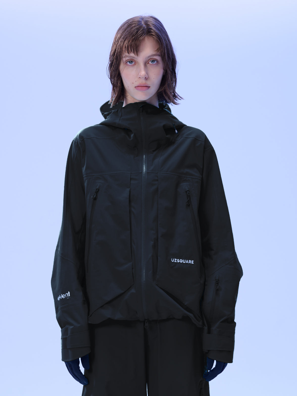 Women's FREERUSH Waterproof 3L Snowboard Jacket in Black