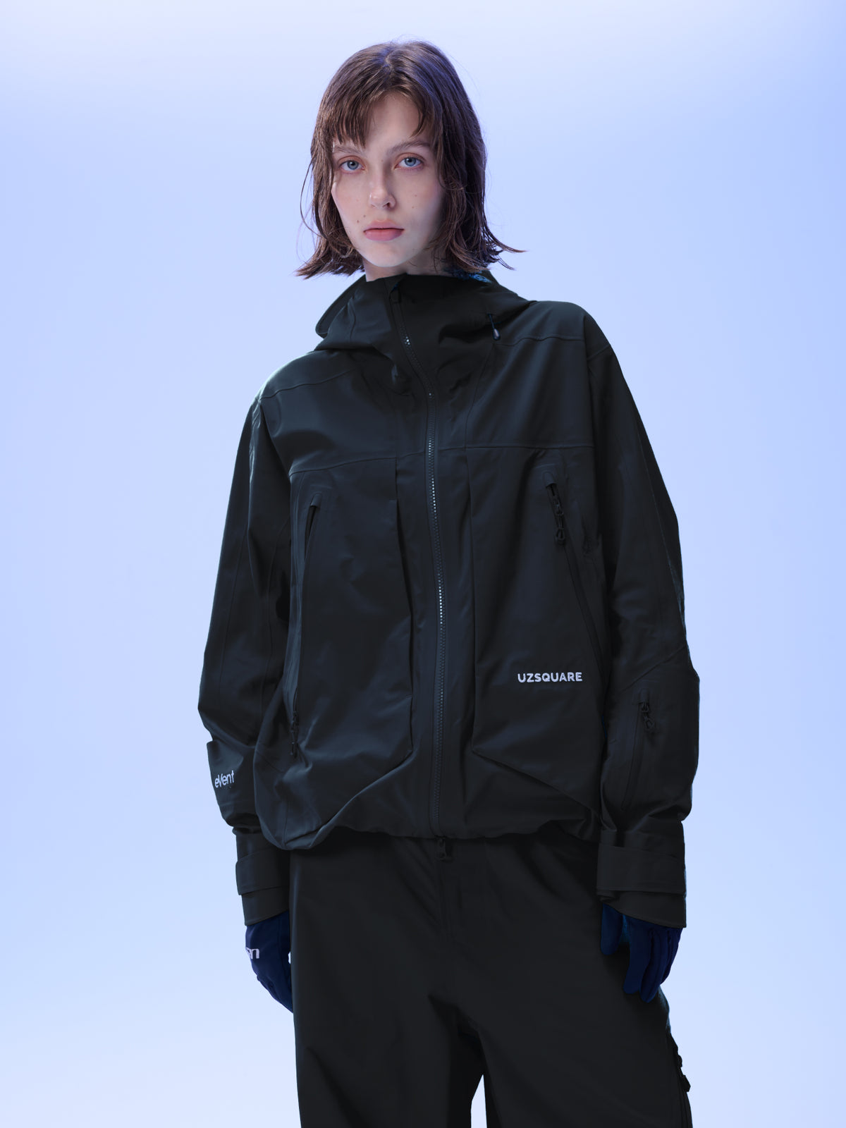 Women's FREERUSH Waterproof 3L Snowboard Jacket in Black