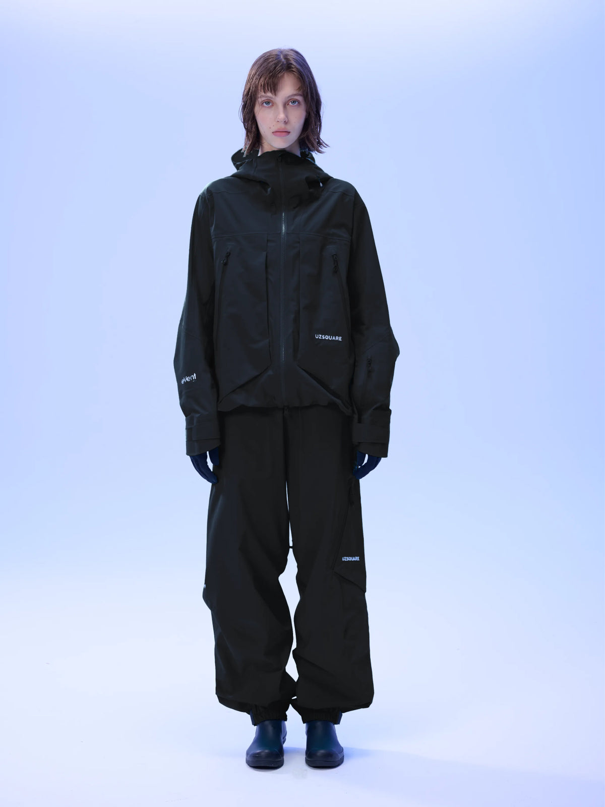 Women's FREERUSH Waterproof 3L Snowboard Jacket in Black