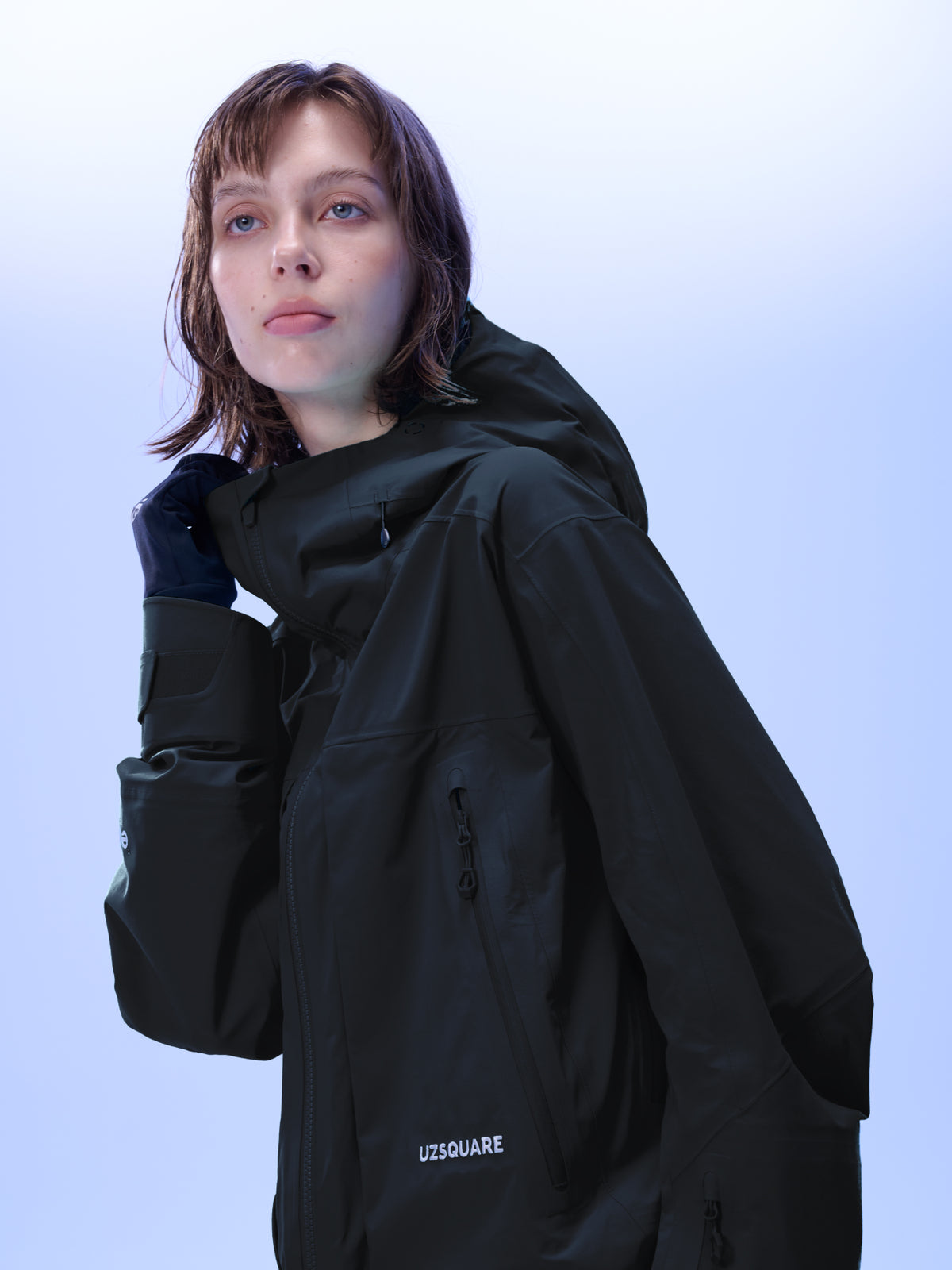 Women's FREERUSH Waterproof 3L Snowboard Jacket in Black