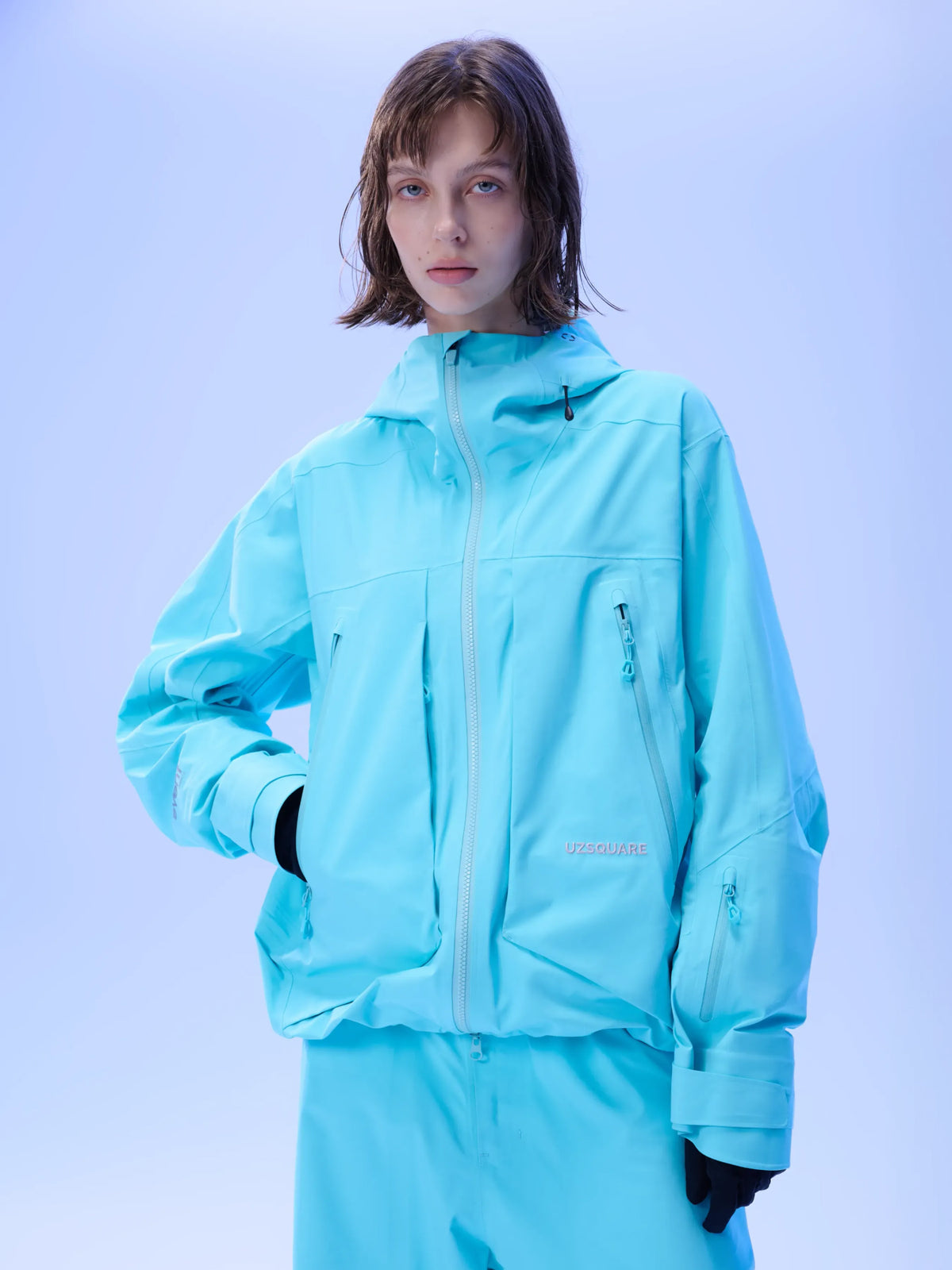 Women's FREERUSH Waterproof 3L Snowboard Jacket in Lake Blue