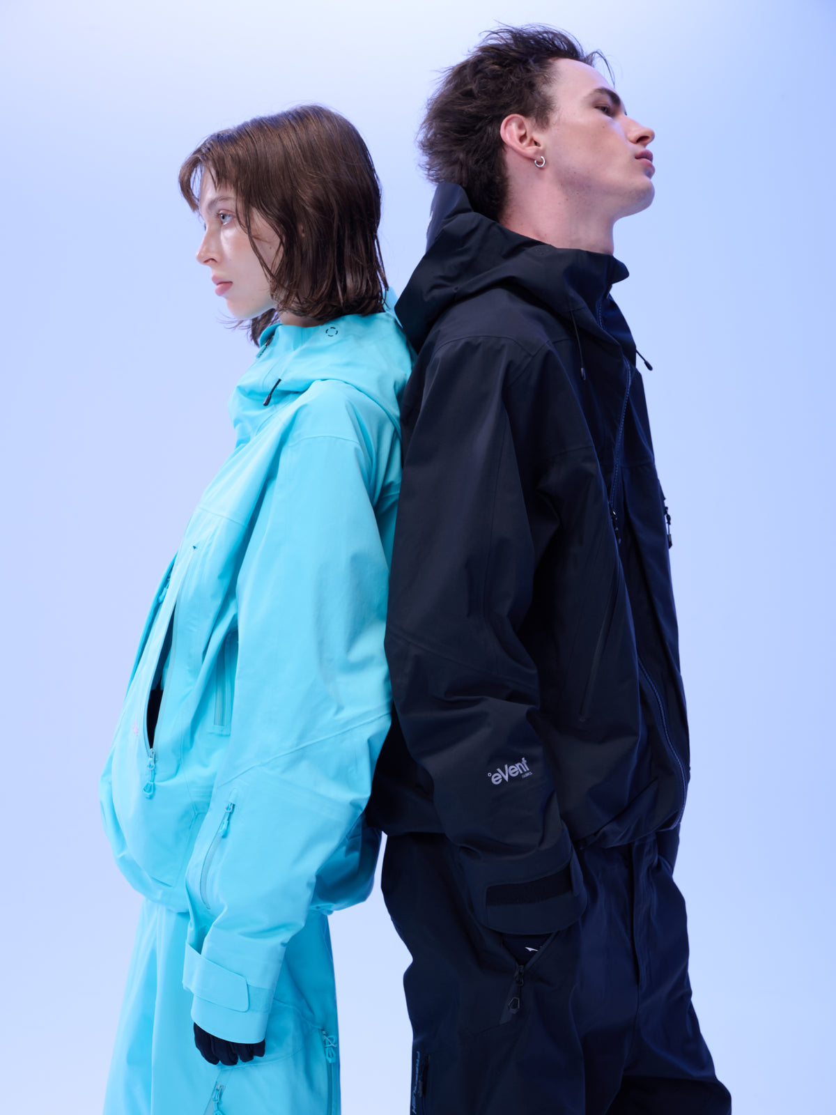 Women's FREERUSH Waterproof 3L Snowboard Jacket in Lake Blue