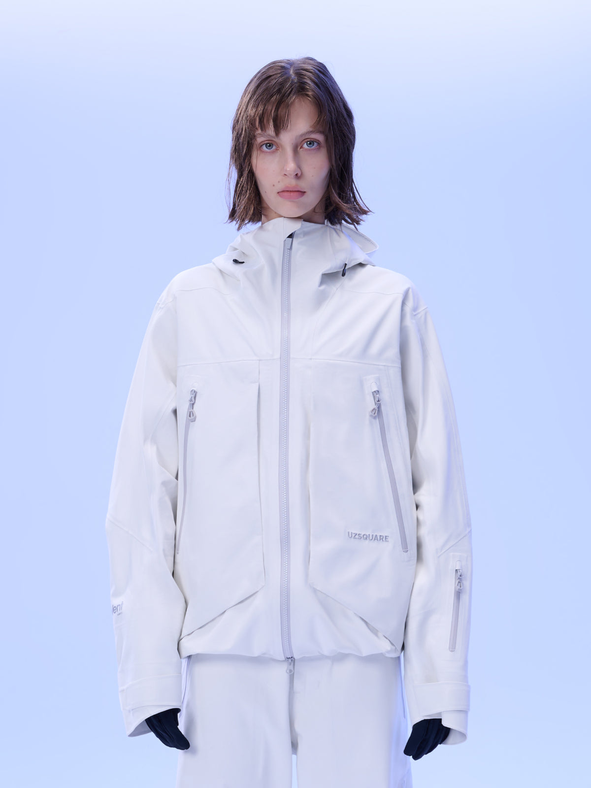 Women's FREERUSH Waterproof 3L Snowboard Jacket in White