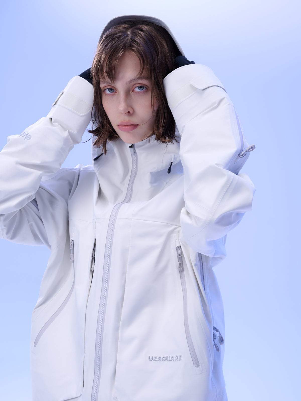 Women's FREERUSH Waterproof 3L Snowboard Jacket in White