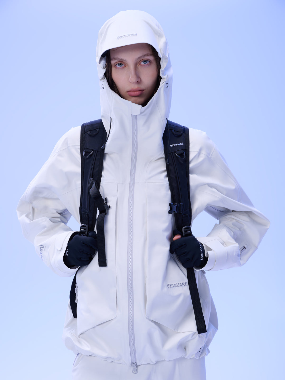 Women's FREERUSH Waterproof 3L Snowboard Jacket in White